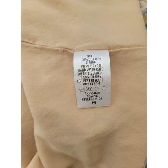 STORIA Floral Puff Sleeve Midi Dress With Back Tie & Tiered Skirt Women's Sz M - Picture 7 of 8